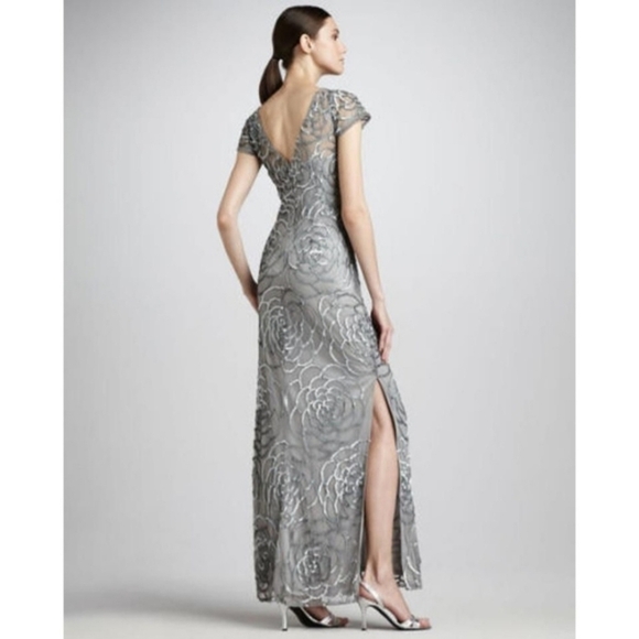 Aidan Mattox silver sequin formal ball gown dress - Picture 10 of 13